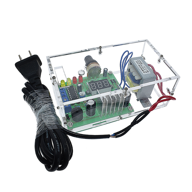 Regulated Power Supply DIY Kit LM317 Adjustable Voltage AC 220V to DC 1.25-12V Stabilized Power Supply Laboratory EU Plug