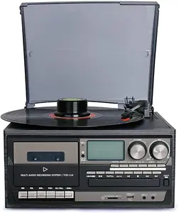 Offre Spéciale woofer basse lourde système de cinéma maison LP vinyle tourne-disque rétro tourne-disque BT tourne-disque FM/AM Radio