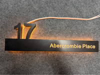 Plaque de numéro de maison rétroéclairée LED personnalisée, panneau d'adresse lumineux, plaque murale extérieure pour villa, portail, pilier, nom de rue