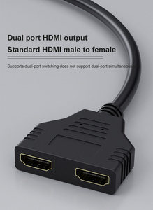 0.3M 1080P 1 Trong 2 HDMI Để HDMI Adapter Cable HDMI Splitter Cáp Âm Thanh Adapter Chuyển Đổi Cho Máy Tính Xách Tay Máy Tính Để Bàn Màn Hình Máy Chiếu - Product Image 3