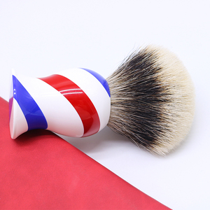 Badge professionnel 100%, brosse pour le <span class=keywords><strong>rasage</strong></span>, toilettage pour hommes, pointe argentée - Product Image 2