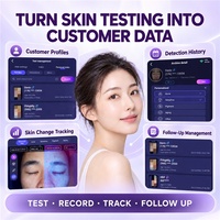 104A Alat Analisis Gambar Kulit AI Profesional 36MP 8 Spektrum Mesin Analisis Rambut & Wajah Peralatan Kecantikan Manajemen Pelanggan