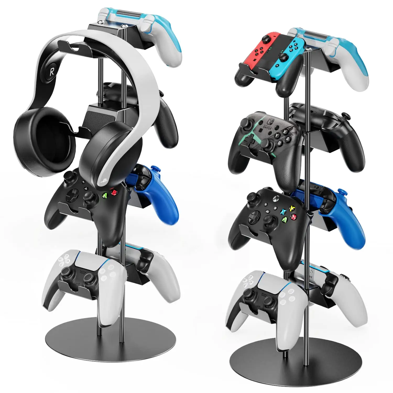 Dört katlı Joystick standı aksesuar oyun denetleyicisi kulaklık standı denetleyici aksesuarları ekran standı