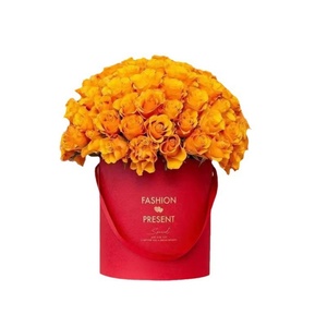 Wholesale 3pc Handheld Flower Bucket Rose Arrangement Bucket Valentine's Day Decoration Packaging <b>Box</b> Round Empty <b>Box</b> - Product Image 5