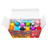 Jouet éducatif Superdots, jouet d'apprentissage précoce pour la petite enfance, marqueurs à points, ensemble d'outils de marquage graffiti, encre lavable 60 ml, pointe de 18 mm, stylo à points, lot de 12