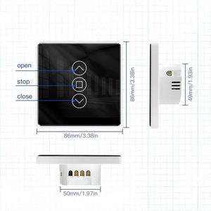 Interruptor Inteligente para Cortinas Wifi X329, Interruptor Táctil de Vidrio Curvo para Persianas Motorizadas Eléctricas, Compatible con Alexa y Google Home - Product Image 4