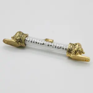 Smalto corona d'oro Design trasparente acrilico Mezuzah