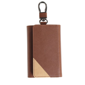 Moda PU Leather Card Holder Chaveiro Organizador Encontre o meu localizador Cintura de negócios pendurado chave saco com encontrar o meu rastreador - Product Image 3