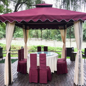 Pérgola de Acero de Gran Tamaño con Impresión Personalizada, Carpa de Jardín Comercial con Estructura con Recubrimiento en Polvo y <span class=keywords><strong>Cortinas</strong></span> - Product Image 6