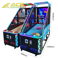 Arcade Craft Studio ACS-0280-S 2026 Nouvelle Machine de Jeu de Basket en Métal avec Moniteur, Lumières Clignotantes et Animation 3D – Version Anglaise