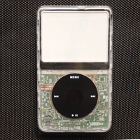 Reemplazo de botón de panel frontal transparente para iPod Classic 6ª y 7ª generación, para Classic 80GB, 120GB, 160GB con lente de vidrio