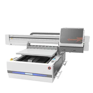 Kleiner 6090UV-Flatbettdrucker mit Blechidentifikation, Eisenplatte, Aluminium-Kunststoff-Platte und Werbedruck