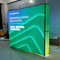 Boîte à lumière LED portable et pliable en aluminium avec éclairage rétroéclairé, toile tendue rectangulaire pour photomaton, toile de fond LED publicitaire