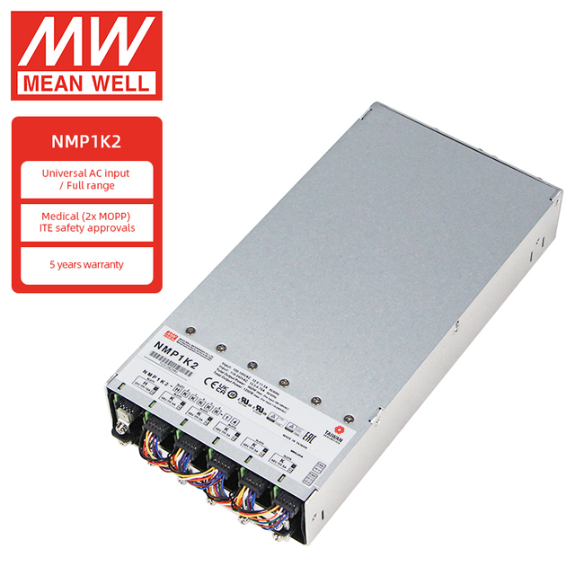 MEANWELL NMP1K2 Medical Modular Power Supply 1200W MAX 5V/12V/24V/48V Output