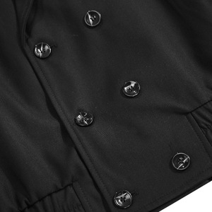 Chaqueta Corta Y2K Personalizada de Alta Calidad para Hombre, con Cuello Solapa, Adorno de Cuentas y Cintura Ancha - Product Image 4