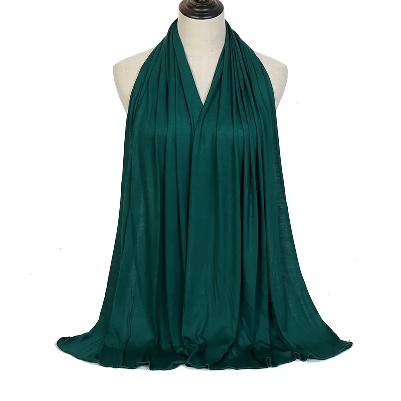 Hijab musulman en coton, écharpe élégante, en couleur unie, bon marché,