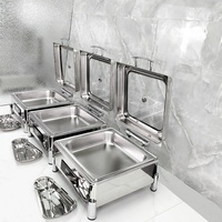 Chauffe-Plats Électrique Commercial XITIBET en Acier Inoxydable pour Hôtels et Restaurants, Réchaud Buffet et Plat Chauffant 6L