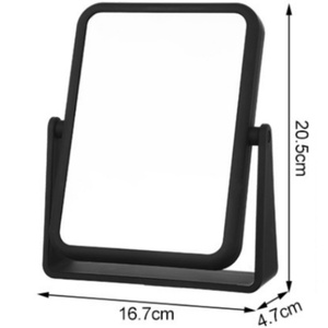 Table de toilette double face avec miroir noir pivotant 1x3x Manify Cadre en plastique pour salle de bain et cuisine Utilisation décorative - Product Image 2