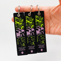 Porte-clés RFID en tissu tissé personnalisé avec logo promotionnel et nom, conception gratuite en usine