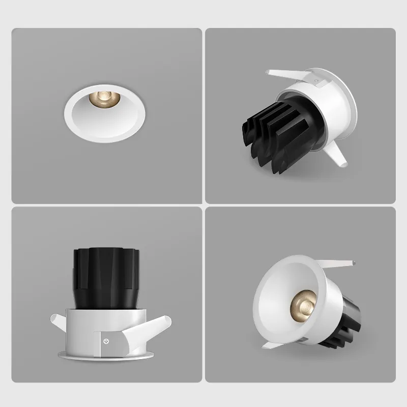 XRZLux scharnierlose Anti-Blendungs-Downlights Einbaudecken-Downlight 10 W ETL LED COB Deckenlichter 100-240 VAC Innenebeleuchtung