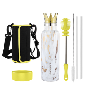 Botella de Agua Aislada de Doble Pared de Acero Inoxidable de 24 oz con Tapa Corona y Pajita, Libre de BPA, Ideal para Regalos Empresariales - Product Image 6