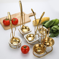 Support de cuillère de cuisine, ensemble de service de buffet de restaurant de luxe, ustensiles de cuisine, support de cuillère avec bols