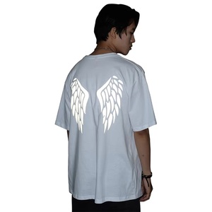 Fabricantes de camisetas China Hombres 210 GSM Camiseta transpirable Reflejo personalizado Impreso logo Alas reflectantes Camiseta para hombres - Product Image 4