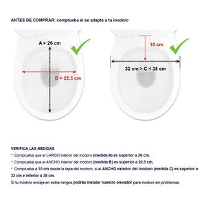 Rehausseur de siège de toilette souple (10 cm), Rehausseur de siège de toilette pour adultes avec couvercle KMINA K30005 - Product Image 1