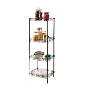 Estante de Almacenamiento Metálico de 4 Niveles, Estantería de Alambre Ajustable para Cocina, Baño, Lavandería, Despensa - Product Image 4