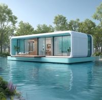 Casa Cápsula de Acero Prefabricada de Lujo, Impermeable, con Diseño Moderno para Aplicaciones en Almacenes, Gimnasios y Baños