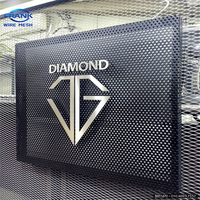 Tôle d'aluminium perforée pour enseigne lumineuse, panneau perforé pour logo publicitaire