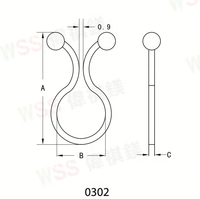 WSS Small Pack Wire Mount Plastic Twist Lock 0302 Nylon Wire Clip Twist Wire Ties