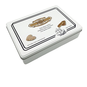 Boîte en fer blanc rectangulaire pour biscuits et gâteaux, impression offset, vente en gros - Product Image 3