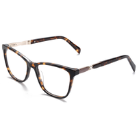 Elan Optical YB8510 Monture de lunettes œil-de-chat classique la plus vendue pour femme, monture complète en acétate avec métal, livraison rapide
