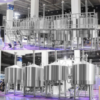 Équipement de brassage de kombucha HG 2000L à chauffage direct par ligne de bière, facile à utiliser, contrôlé par PLC, origine Shandong, chauffage direct par flamme