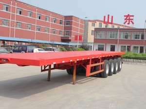 Aotong 40ft 3 trục <span class=keywords><strong>Trailer</strong></span> bán phẳng với <span class=keywords><strong>container</strong></span> khóa 40ft thép phẳng <span class=keywords><strong>Trailer</strong></span> - Product Image 3