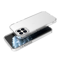 Étui transparent en PC+TPU, coque de téléphone portable en cristal, vente en gros, personnalisable, coque de téléphone transparente pour iPhone 11 12 13 14 15Pro Max