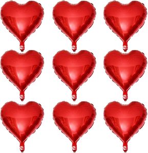 Ballons en aluminium en forme de cœur de 18 pouces, couleur unie, pour anniversaires, remises de diplômes, fêtes d'Halloween - Décoration écologique en gros - Product Image 1