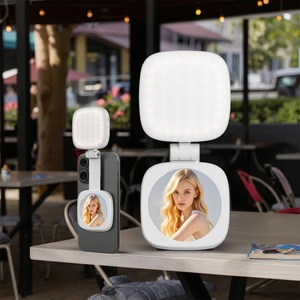 Lumière magnétique pour selfie pour iPhone, lumière de téléphone avec miroir, fixation instantanée pour MagSafe, pour selfies, vidéoconférence - Product Image 1