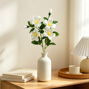 Flor Artificial Realista de Alstroemeria Peruana con Tallo Individual, para Ramos de Boda, Graduación, Relleno de Jarrones y Centros de Mesa - Product Image 3
