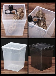 20x20x25cm Boîte carrée de grande taille pour élevage de reptiles Boîtes de cages en plastique PP - Product Image 5