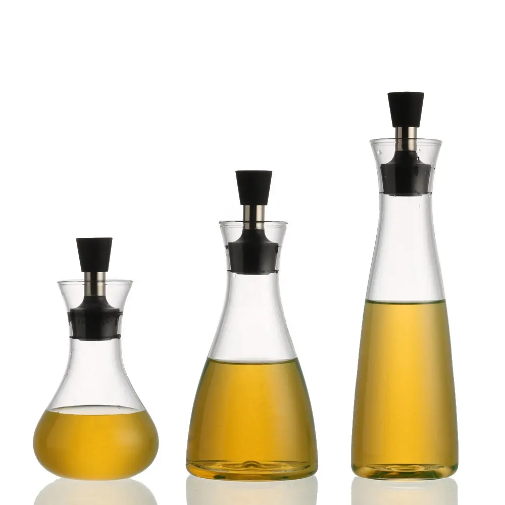 250ミリリットル300ミリリットル500ミリリットルHigh Borosilicate Glass Bottle Olive Oil Sauce Condiment Cooking Oil DispenserためKitchen