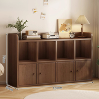 Étagère en bois Tenghang avec portes de placard, organisateur de rangement multifonctionnel pour salon, chambre d'enfant, école, buffet