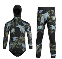 Combinaison de plongée adulte 3 mm en deux pièces pour la pêche sous-marine, le surf et la plongée libre ; Combinaison de plongée en néoprène camouflage pour la protection contre le froid et la chaleur