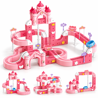 EPT Wholesale 119PCS Magnetic Building Blocks Electric Train Race Track Set Princess Castle Toy for Girls