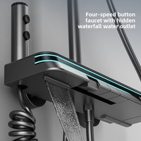 Offre Spéciale – Ensemble de Douche Mural Moderne et Tendance avec Affichage Numérique LED et Robinet Thermostatique à Pression d'Air pour Hôtels