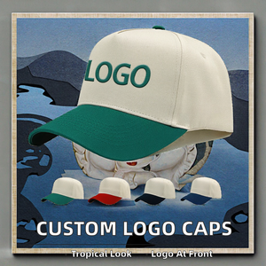 Custom Logo High Quality 5-Panel Two-Tone Leopard Unisex Baseball Caps Wholesale Structured Frame 100% Cotton Trucker <b>Hats</b> - Product Image 2