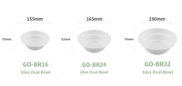 Ensemble de vaisselle de canne à sucre jetable écologique personnalisé pâte à papier de bagasse 12oz bols de soupe à emporter compostables pour salade