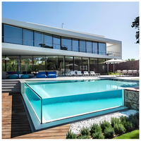 Panneau de verre personnalisé de haute qualité en fibre de verre portable piscine hors sol acrylique