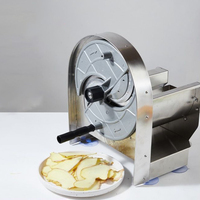 Trancheuse manuelle en acier inoxydable pour fruits et légumes, machine à trancher à manivelle réglable pour citron, orange, concombre